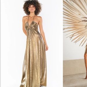Show Me Your MUMU Gold Dress